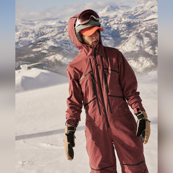 NWT FP Movement Henna Rust Red Inside Edge One Piece Ski Suit S - Picture 5 of 13